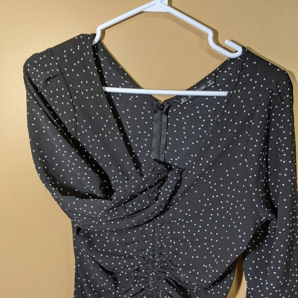 Zara front cinching dress 3/4 sleeve - Picture 7 of 8